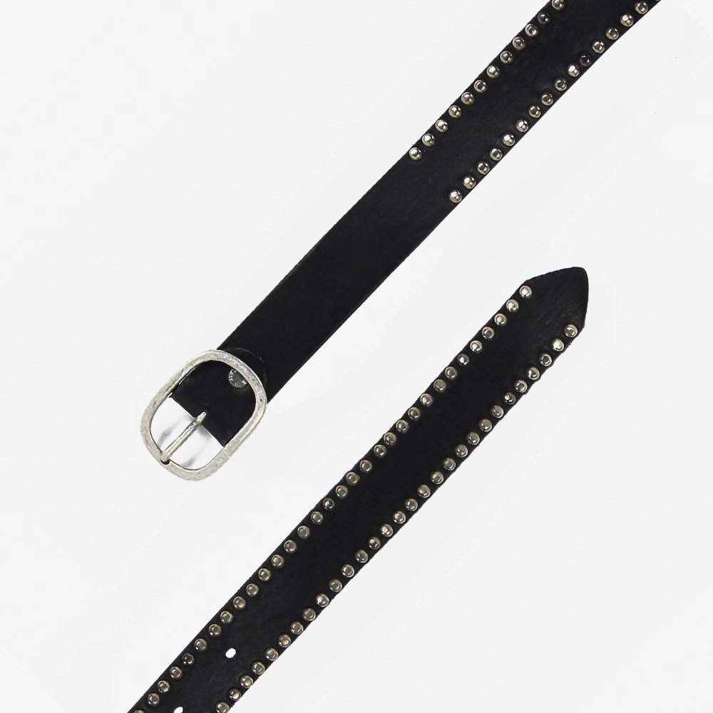 Cintura da uomo in cuoi con borchie esterne