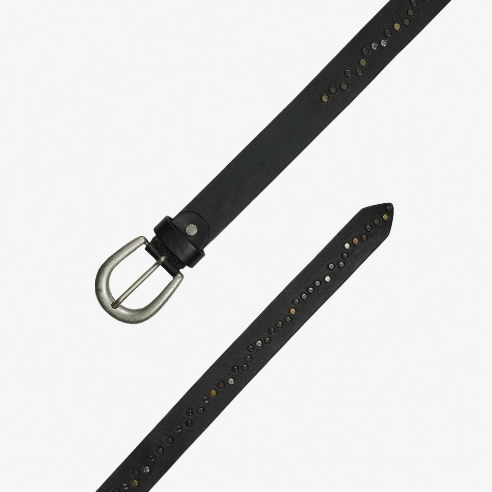 Cintura in cuoio di colore testa di moro da uomo