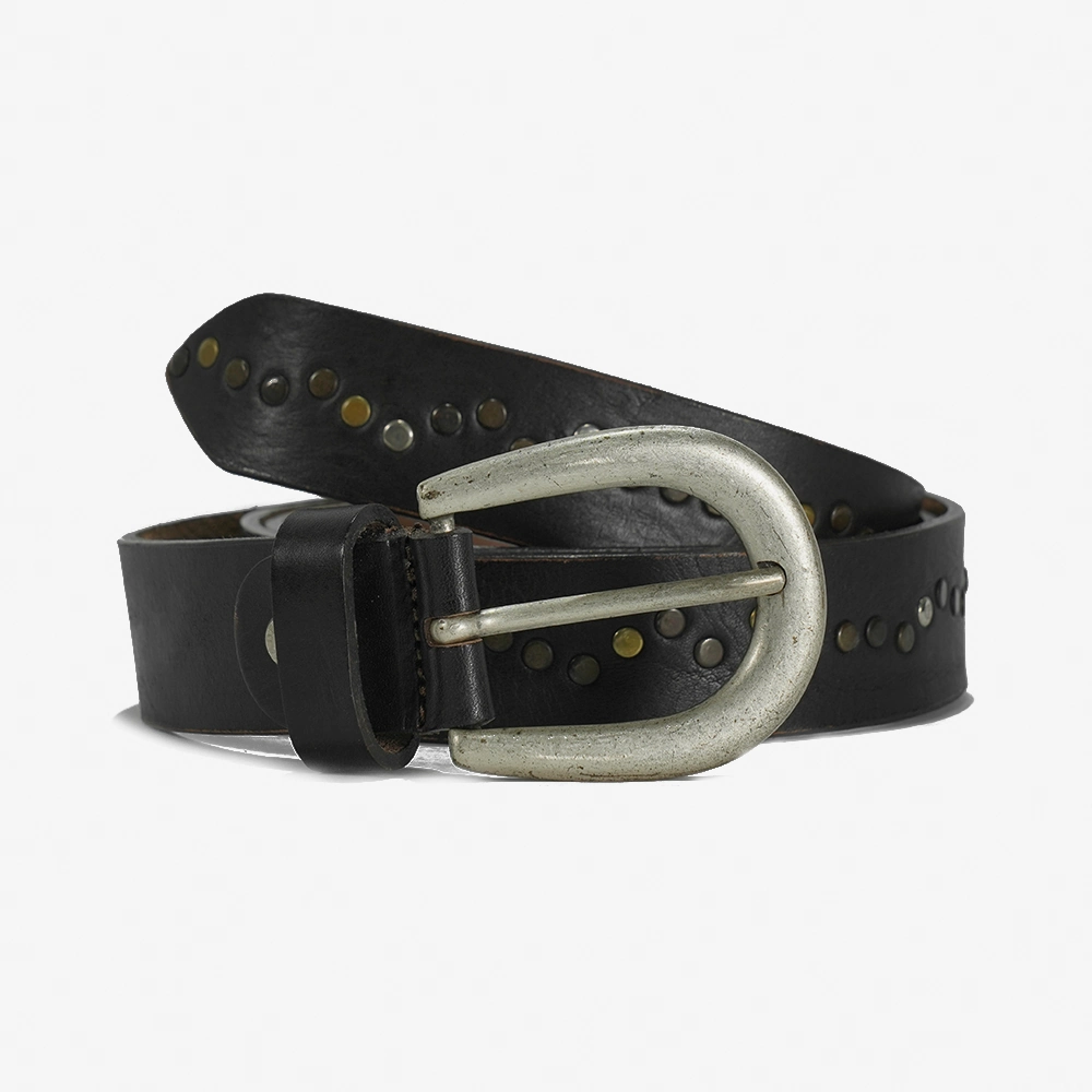 Cintura in cuoio di colore testa di moro da uomo