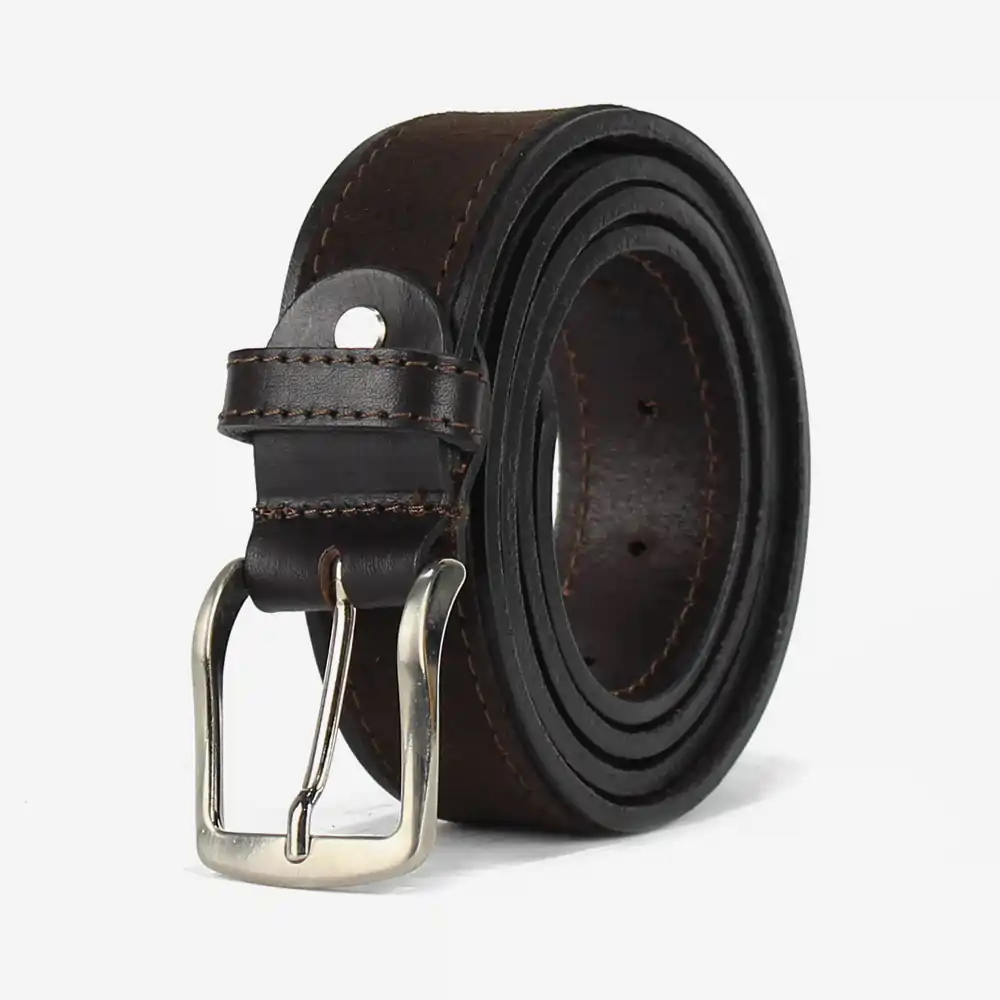 Cintura maschile in cuoio e camoscio