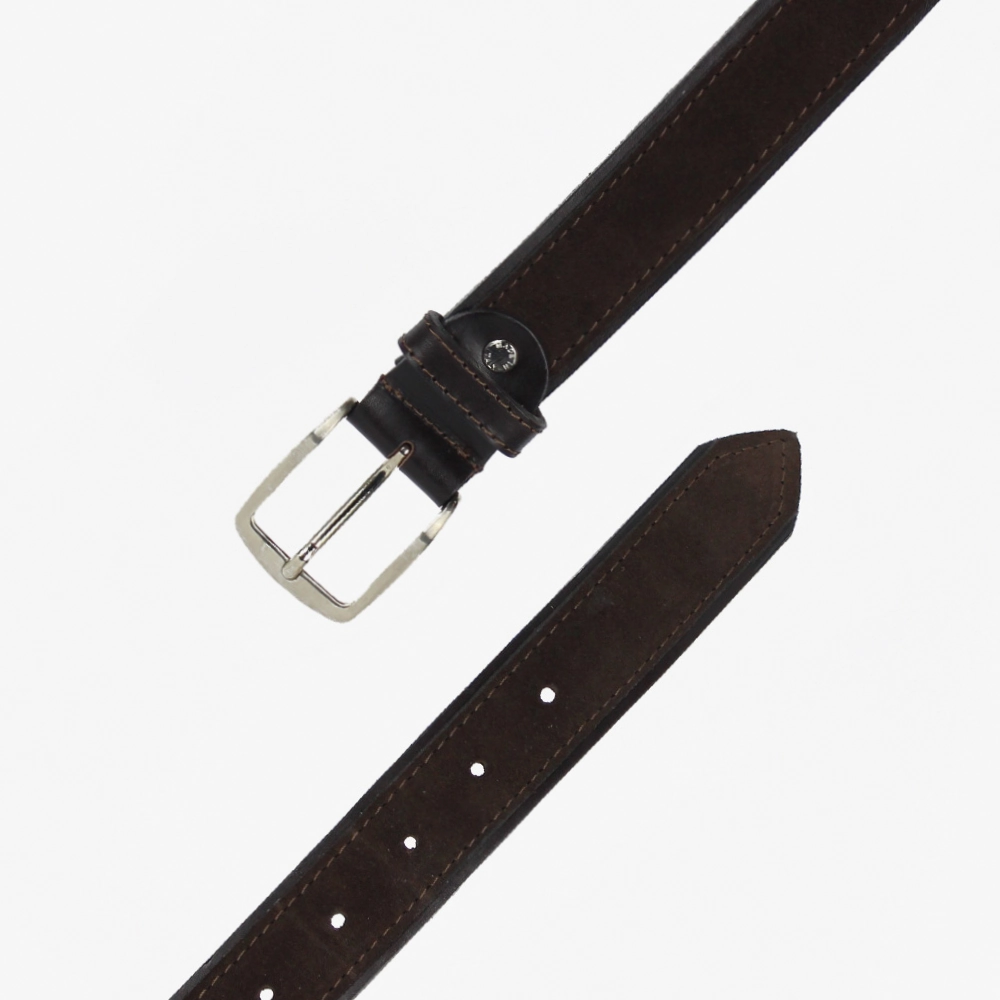 Cintura maschile in cuoio e camoscio