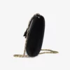 Borsa a tracolla di colore nero con catenina oro